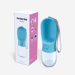 อาหารพลาสติกการรั่วไหลของพลาสติกการรั่วไหลของลูกสุนัขแบบพกพาขวดน้ำสุนัขน้ำขวดน้ำพร้อมอาหารดื่มสำหรับสัตว์เลี้ยงเดินป่าเดินป่ากลางแจ้ง