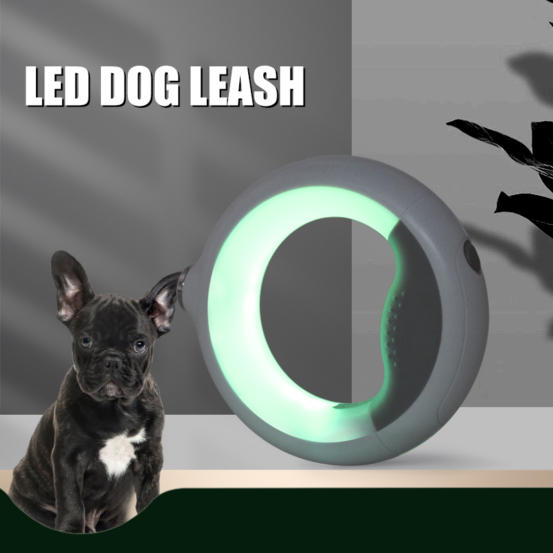 ยุ่งยากในการทำงานหนัก LED Dog LED LED LESH ในตัวกระเป๋าเซ่อในตัวเดินสายจูง 360 มือที่จับป้องกันการลื่นสำหรับสุนัขขนาดเล็กขนาดเล็ก&สุนัขตัวใหญ่ขนาดเล็ก \\